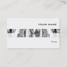 Orb Chrome stripe business card white
