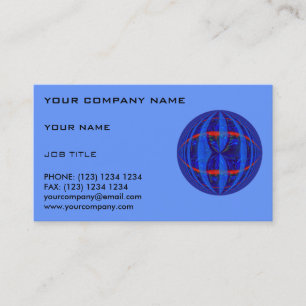 Orb Dark Blue business card blue