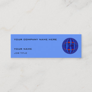 Orb Dark Blue business card blue skinny