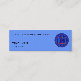 Orb Dark Blue business card blue skinny
