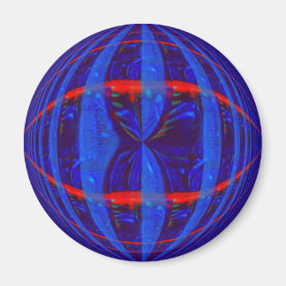 Orb Dark Blue fridge magnet round