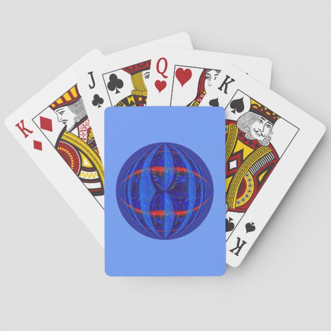 Orb Dark Blue playing cards blue (Back)