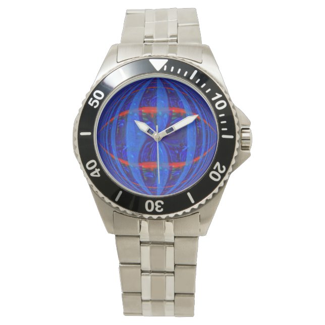 Orb Dark Blue print watch (Front)
