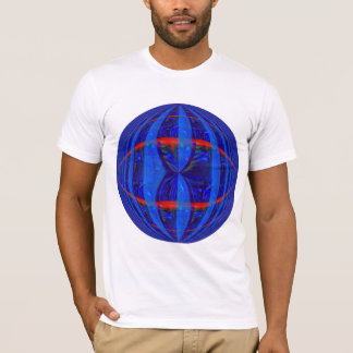 Orb Dark Blue Round t-shirt white