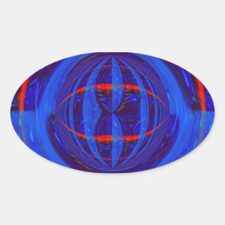 Orb Dark Blue sticker oval