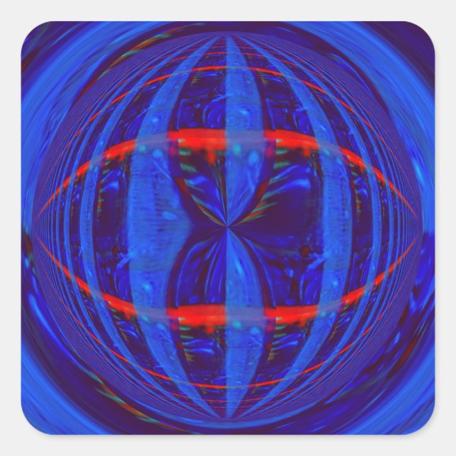 Orb Dark Blue sticker square (Front)