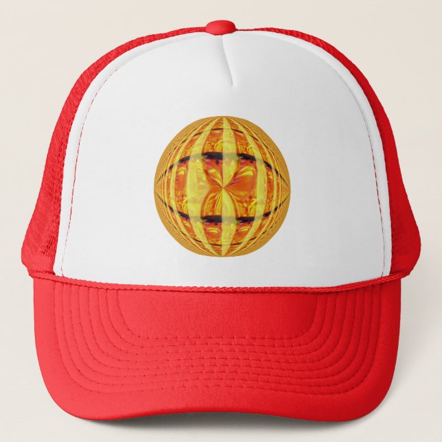 Orb Gold Round trucker hat (Front)
