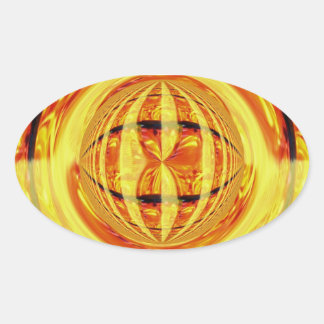 Orb Gold sticker oval