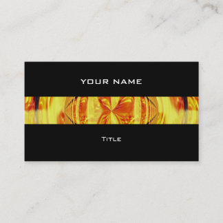 Orb Gold stripe business card black back