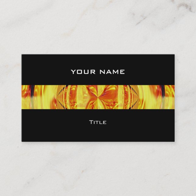 Orb Gold stripe business card black back (Front)