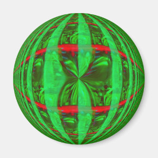 Orb Green fridge magnet round