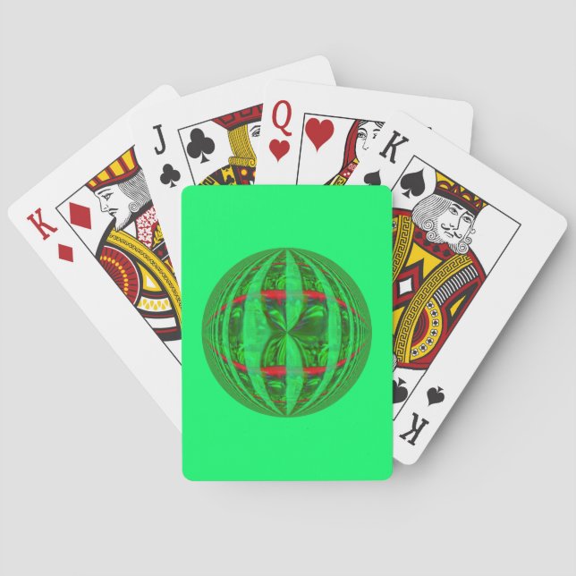 Orb Green playing cards green (Back)