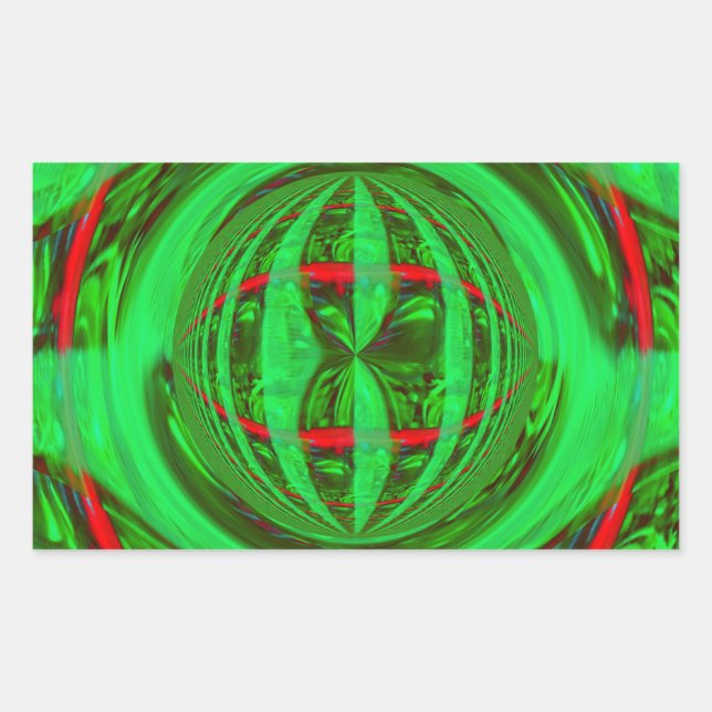 Orb Green sticker rectangle (Front)