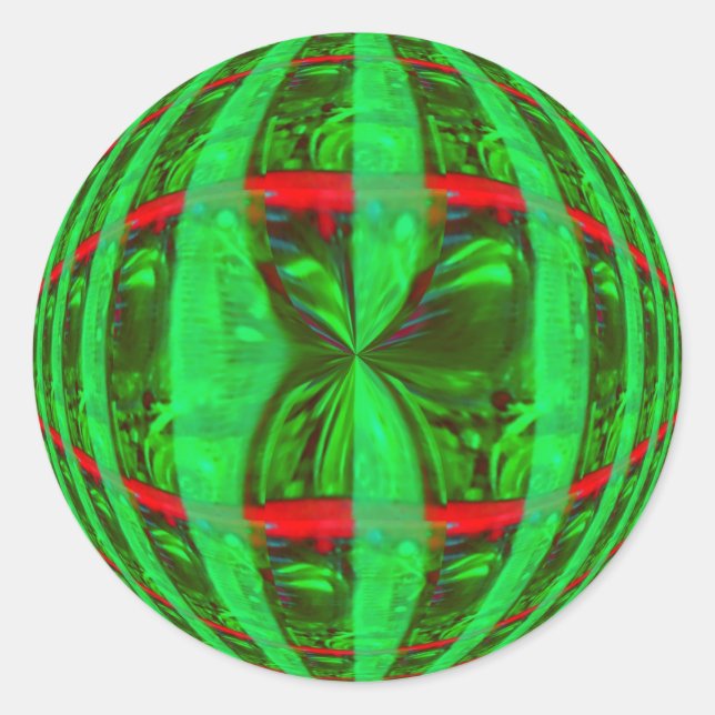 Orb Green sticker round (Front)