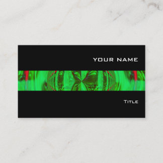 Orb Green stripe business card black