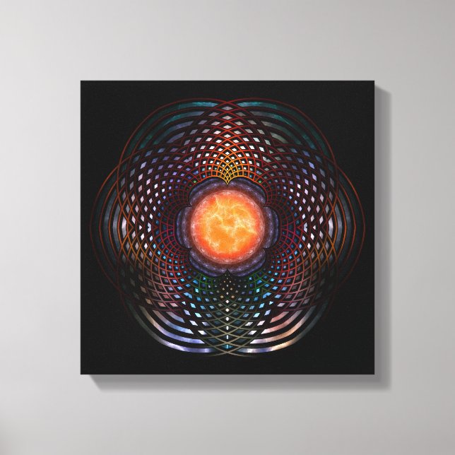 Orb Moon Rings Canvas Print (Front)