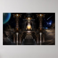 Orb Of Acrellis Fractal Art Wall Poster