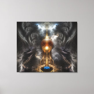Orb Of Light Fractal Art Canvas Print