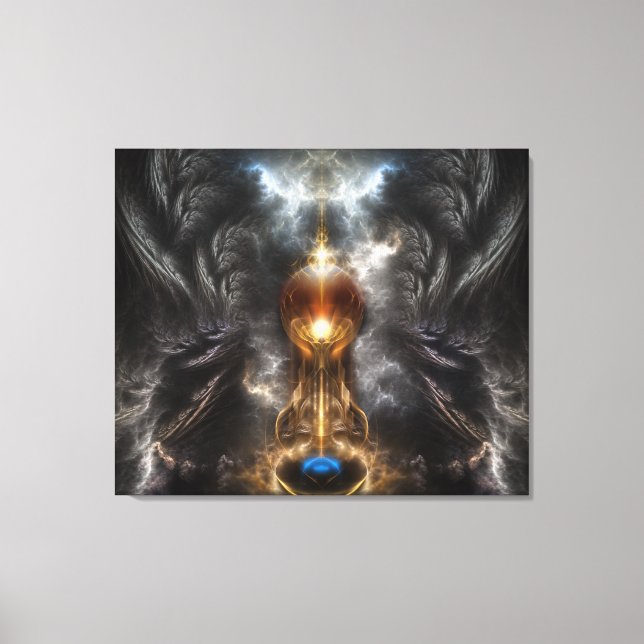 Orb Of Light Fractal Art Canvas Print (Front)