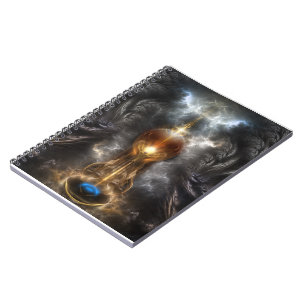 Orb Of Light Fractal Art Spiral Notebook