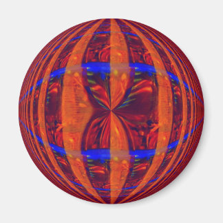 Orb Red fridge magnet round