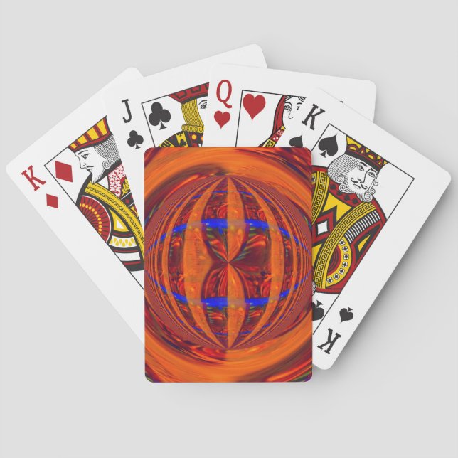 Orb Red playing cards (Back)