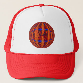 Orb Red Round trucker hat