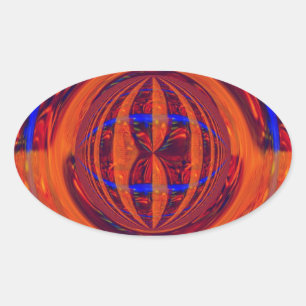 Orb Red sticker oval