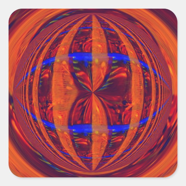 Orb Red sticker square (Front)