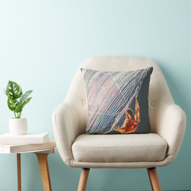 Orb Spider on Web  Cushion (Chair)