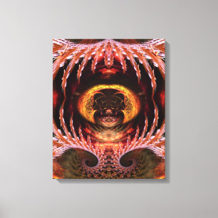 Orb Spirit Tree Fractal Art Fantasy Wrapped Canvas