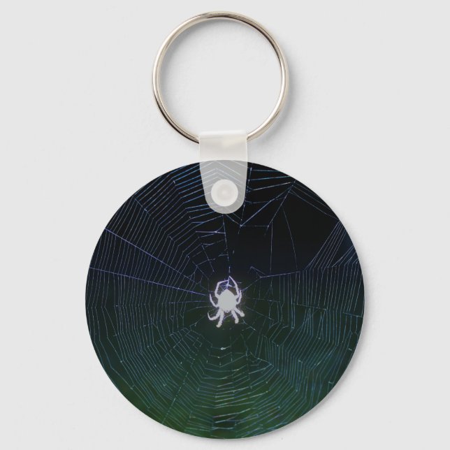 Orb Weaver Spider at night   Key Ring (Front)