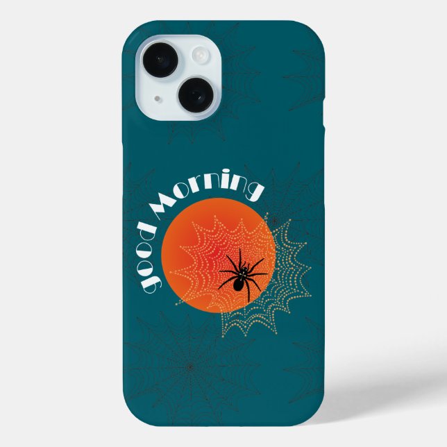 Orb Weaver Spider in Web Apple iPhone Cases (Back)