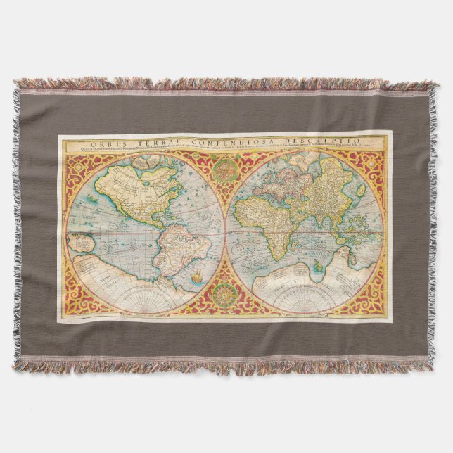 Orbis terrae compendiosa descriptio : quam ex magn throw blanket (Front)