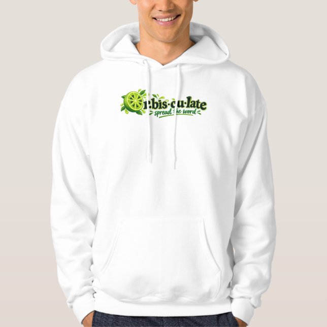Orbisculate Hoodie Funny Wordplay Lime Design (Front)