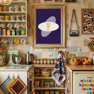 Orbit Girl — 90s Maximalist Poster   Retro Bedrm 