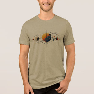 Orbit – Minimalist Cosmic Geometric Design Tri-Blend Shirt