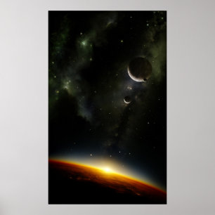 Orbit of an alien planet poster