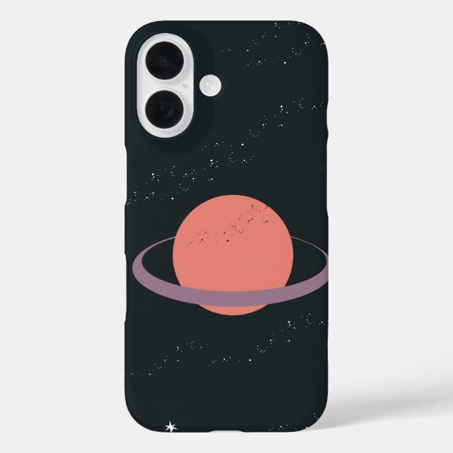 Orbit One – Minimal Ringed Planet Case-Mate iPhone Case (Back)