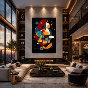 Orbital Alignment – Modern Geometric Abstract Poster