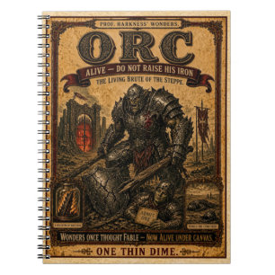 Orc, Vintage Circus Monster Notebook