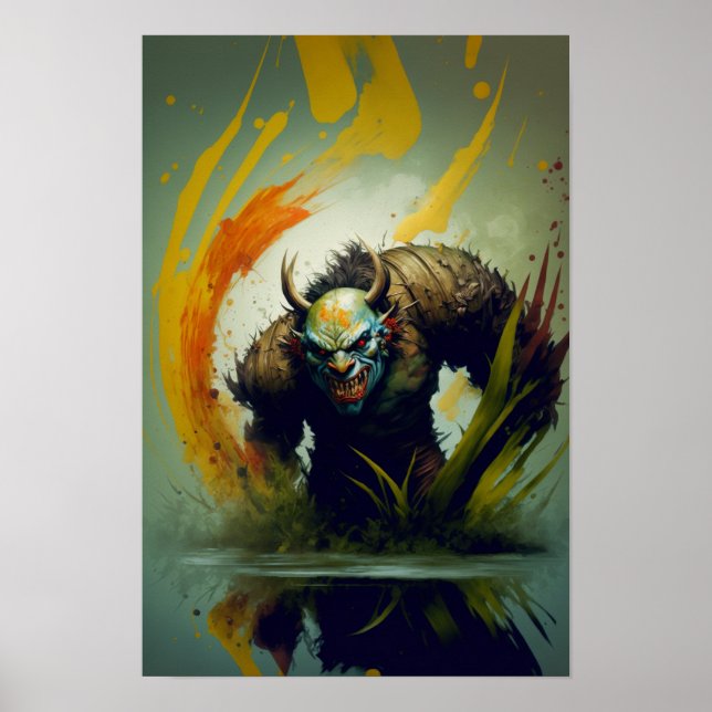 Orc Warrior Fantasy Poster | Gamer Art 4 (Front)