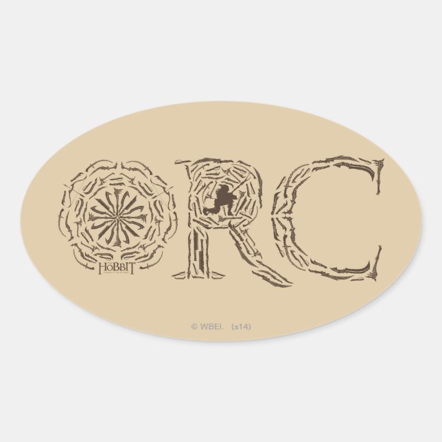 Orc Weapons Collage Oval Sticker (Front)