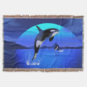 Orca 1 throw blanket