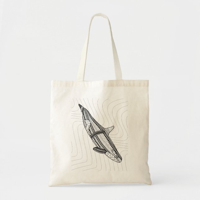Orca Adult Colouring Tote Bag (Front)