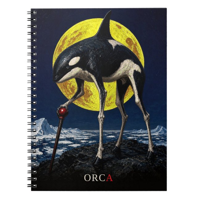 Orca Cane gothic Surreal Notebook (Front)