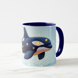 Orca Cartoon Style vibrant Cute Colorfull Mug