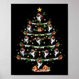 Orca Christmas Tree Lights Funny Sea Animal Orca W Poster