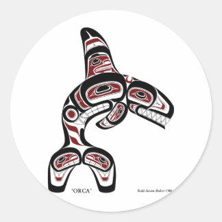 orca classic round sticker