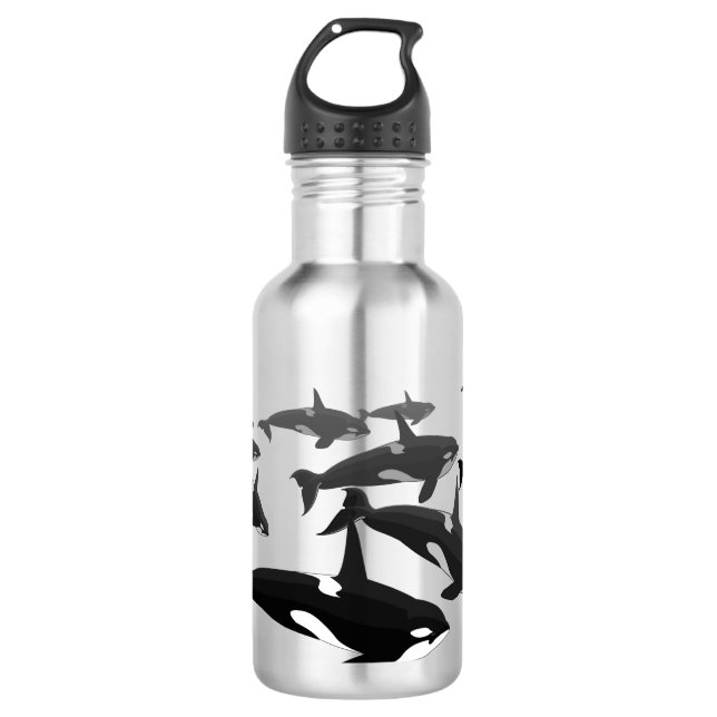 Orca Custom Killer Whale Art Bottles (Front)